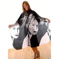 Black/White hajvágó kendő